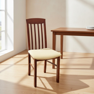Silla de comedor de madera maciza Silla de diseñador de cuero Silla decorativa