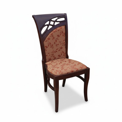 MADERA MACIZA MARRÓN SILLA MODERNA DE DISEÑADOR SILLA DE COMEDOR DECORATIVA DE COCINA