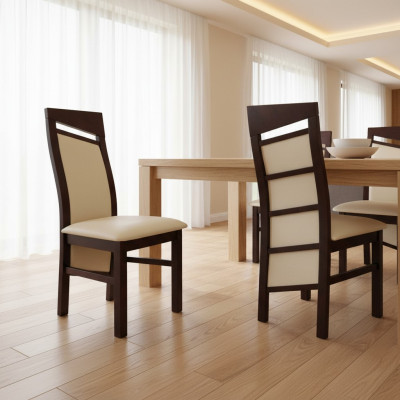 MADERA MACIZA SILLA MODERNA BLANCA DISEÑO SILLA DE COMEDOR DE COCINA DECORATIVA