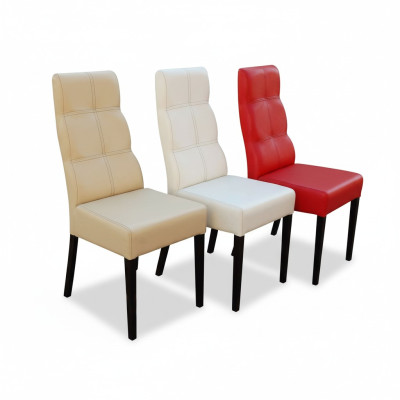 MADERA MACIZA SILLA DE MADERA MODERNA DE DISEÑADOR DE CUERO DECORATIVA DE COCINA COMEDOR