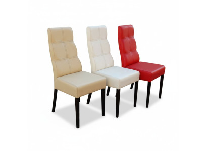 MADERA MACIZA SILLA DE MADERA MODERNA DE DISEÑADOR DE CUERO DECORATIVA DE COCINA COMEDOR