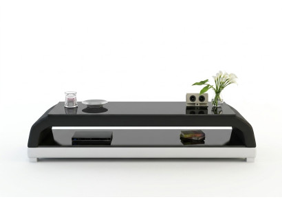 RTV Mueble de televisión de cuero y vidrio Mesa Armario de televisión Mesa Baja Mo.G