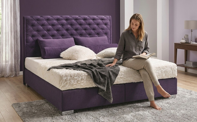Diseño de cama acolchada de cuero doble para hotel matrimonial boxspring Nueva