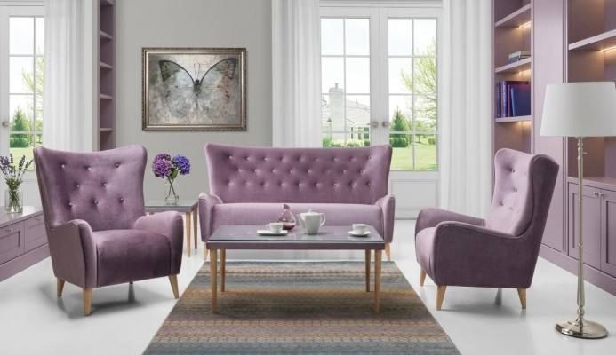 Sofá de 2,50+1+1+Coffeetable Chesterfield Sofá Conjunto Completo Sofá Suite