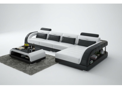 Sofá de cuero Sofá de esquina Sofá modular Sofá de esquina moderno Sofá de diseño Conjunto de sofás