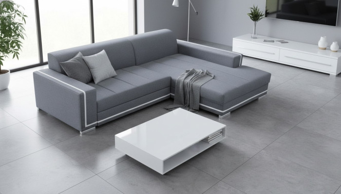 Sofá sofá cama sofá de diseñador con función de cama + cajón de cama sofá de esquina sofá NUEVO