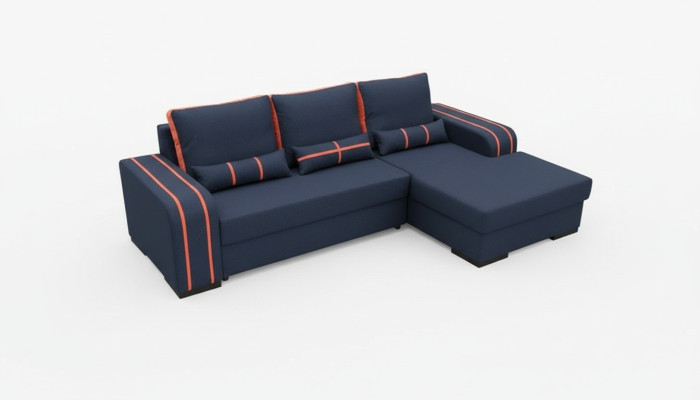 Sofá cama con función de cama, baúl - Sofá de esquina, nuevo diseño.