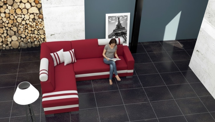 Sofá sofá cama Sofá de diseñador con función de cama + cajón de almacenamiento Sofá esquinero sofá NUEVO