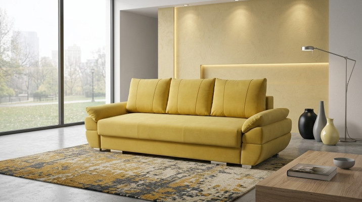 Sofá cama de 3 plazas con sofá plegable y función de cama con caja de almacenamiento incluida.