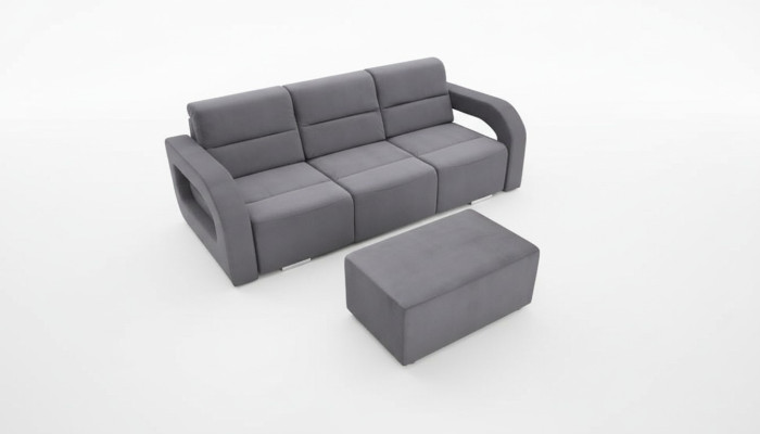 Sofá cama abatible de 3 plazas con función de cama y arcón para guardar ropa de cama Sofá cama plegable