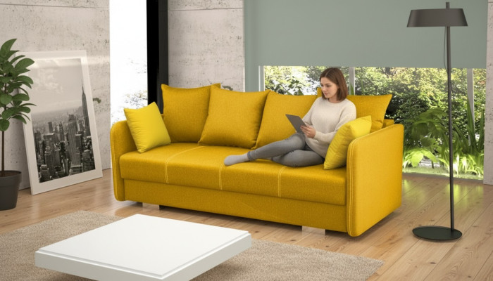 Sofá cama plegable de 3 plazas con función de cama y almacenamiento en cama. Sofá plegable.