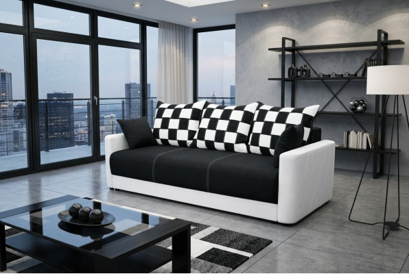 Sofá cama de 3 plazas con función de cama y almacenamiento debajo del asiento - Sofá abatible cómodo