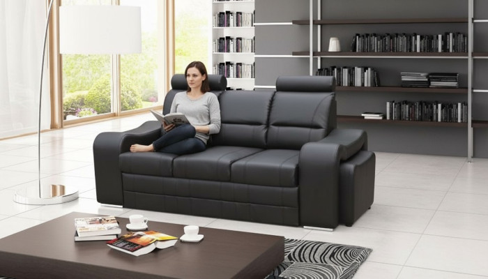 Sofá cama abatible de 3 plazas con función de dormir + arcón para cama sofá sofá cama abatible