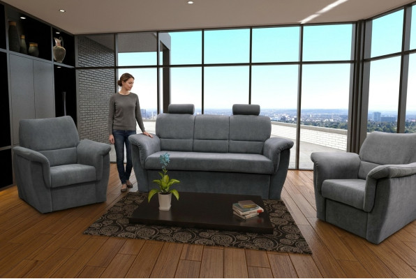 Conjunto de sofás de 3 plazas + 2 plazas + 1 plaza con función de cama, arcón de almacenamiento, tapizado, sofá, sofá cama nuevo