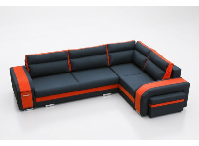 Sofá cama diseñador sofá con función de cama + canapé rinconera sofá (Nuevo)
