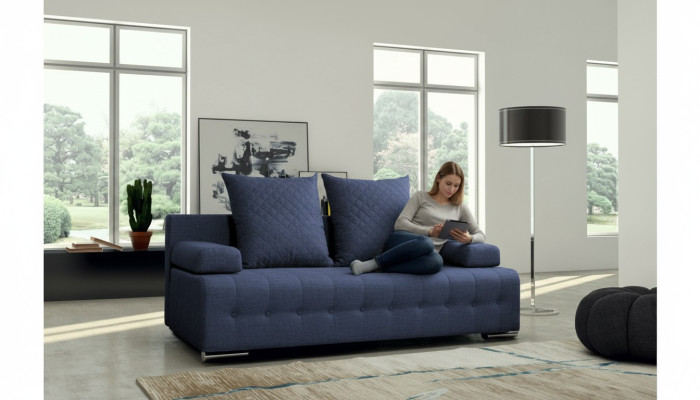 Sofá Chesterfield de cuero tejido de diseñador conjunto de asientos acolchados.