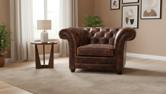 Sofá Chesterfield sofá tapizado de 1 plaza sillón sofás diseño tapizado cuero nuevo