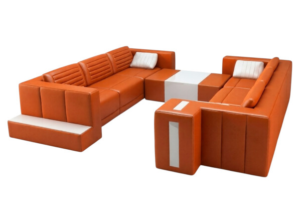 Moderno y elegante diseño de sofás de salón en forma de U para tu hogar.