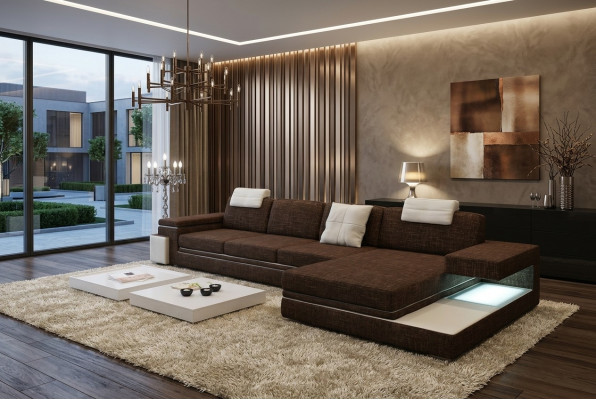 Diseño sofá de cuero sofá sofá tapizado decoración salón conjunto de esquina esquina