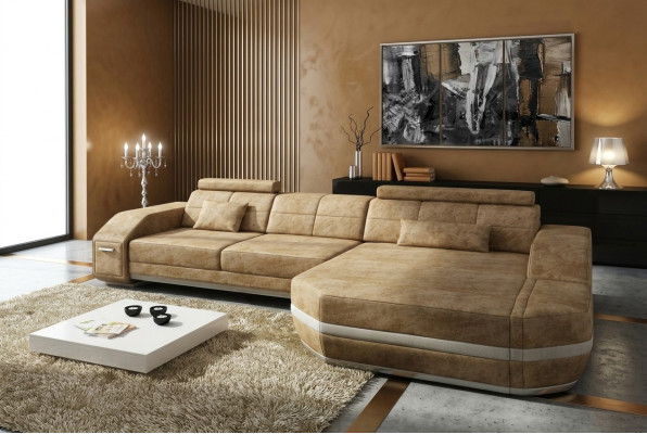 Sofá esquinero Sofá Couch Tapicería Diseño Paisaje de vida Diseño de esquina