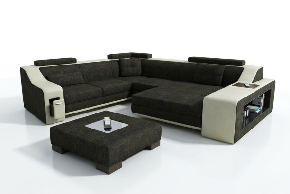 Diseño sofá esquinero sofá sofá acolchado asiento sofá esquinero juego de salón textil cuero