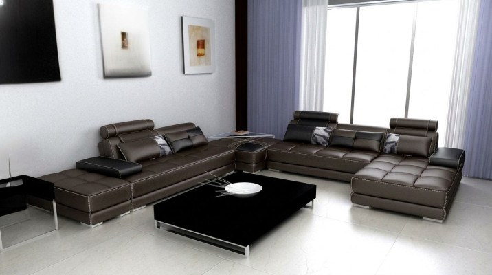 Sofá esquinero Sofá Sofá Sofá de salón Sofá de cuero Sofás de diseñador XXL
