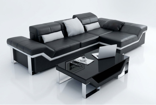 Sofá de cuero Sofá Sofá Sofá de esquina Conjunto de muebles Decoración Diseño moderno