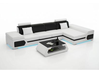 Sofá de cuero Sofá moderno Sofá Couch Sofá de esquina Juego de salón Diseño de decoración
