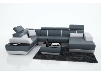 Sofá de cuero Sofá Sofá Sofá de esquina Conjunto de sofás de diseño moderno K5015.