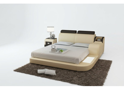 Diseño de cama de lujo Luxus Betten cuero Dormitorio moderno 140/160/180 LB8813