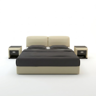 Diseño de cama de cuero para camas tapizadas de lujo modernas de matrimonio doble 140/160/180 LB8827.