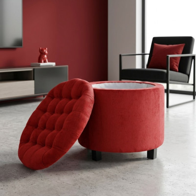 Taburete Reposapiés Otomano Reposapiés Puf de asiento Sala de estar Diseñador Solano