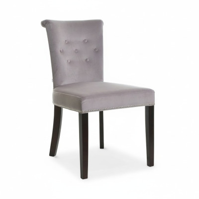 Silla de diseñador de lujo Chesterfield tapizada en silla de comedor y salón.