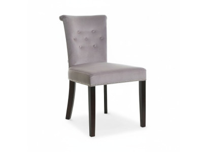 Silla de diseñador de lujo Chesterfield tapizada en silla de comedor y salón.