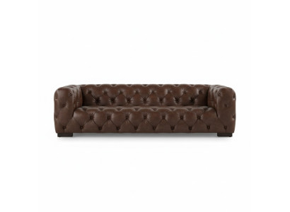 XXL Big Sofa Couch Chesterfield 245cm Polster Sofas 4 Sitzer Leder Textil  #301