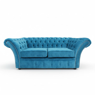 Sofá Chesterfield Chesterfield Sofás clásicos de 2 plazas de cuero y tela Winchester