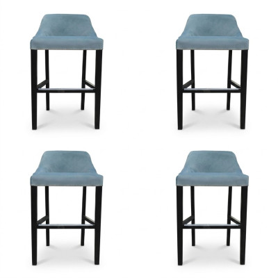 4x Conjunto de taburetes altos de bar Chesterfield Diseño Taburetes Silla alta Juego de sillas.