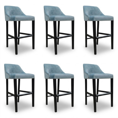 6x Conjunto completo de sillas de diseño con taburetes, juego de taburetes sillas.