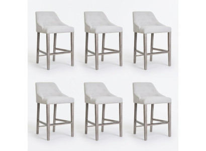 6x taburete de bar de diseño Chesterfield estilo con respaldo de barra silla conjunto de sillas de mostrador
