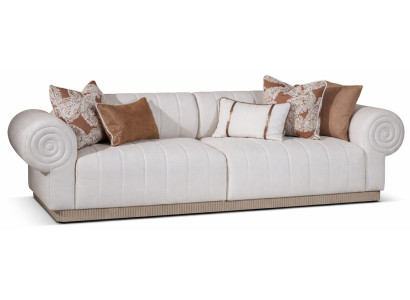 Weißes 3-Sitzer-Sofa  Stoffsofa  großes bequemes Sofa Wohnzimmermöbel