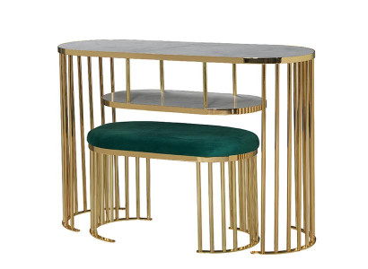 Schminktisch Gold Hocker Konsole Hochwertig Schmink Tische Tisch Konsolen