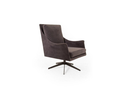 Stilvoll Funktionaler Sessel mit drehbarer Sitzschale und Metallgestell