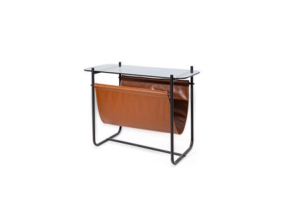 Stilvoll Beistelltisch Mit Glasplatte Braun Farbe möbel für Wohnzimmer