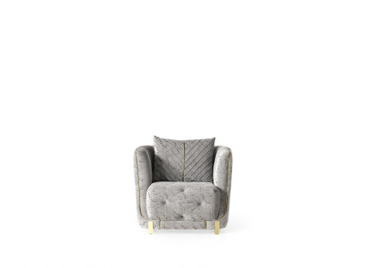 Sessel Lounge Designer Lehn Moderne Sessel 1 Sitzer  Polster Textil stilvoll