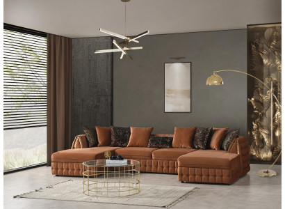 Sofa Ecksofa U form Textil Sofas Couch Polster Garnitur Moderne Couchen