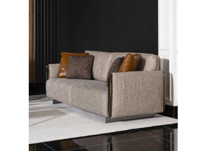 Sofa 3 Sitzer Hochwertig Farbe Grau Wohnzimmer Design Stil Möbel Moderne