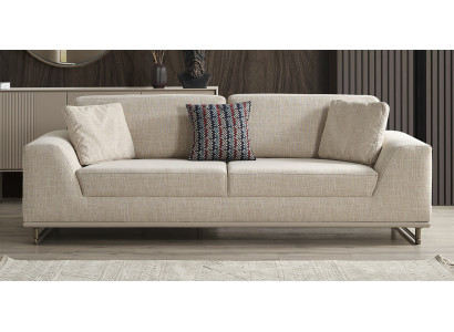 Wohnzimmer Beige 3-Sitzer Couch Luxuriöse Sitzsofas Polstermöbel