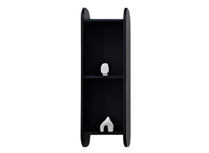 Stilvoller Schwarzes Holzregal Regal für das Wohnzimmer Designermöbel Regale